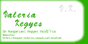 valeria kegyes business card